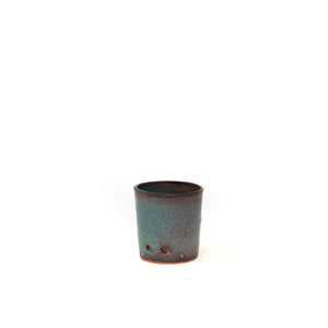 Ribbed Blue Coffee Cup