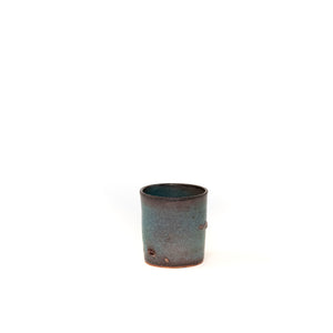 Ribbed Blue Coffee Cup